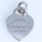 Authentic estate Tiffany & Co. sterling silver heart pendant from the "Return to Tiffany" collection: 1", 6.2 gms