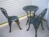 Metal patio set
