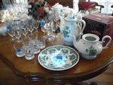 Germany t pots and crystal/glass stemware.