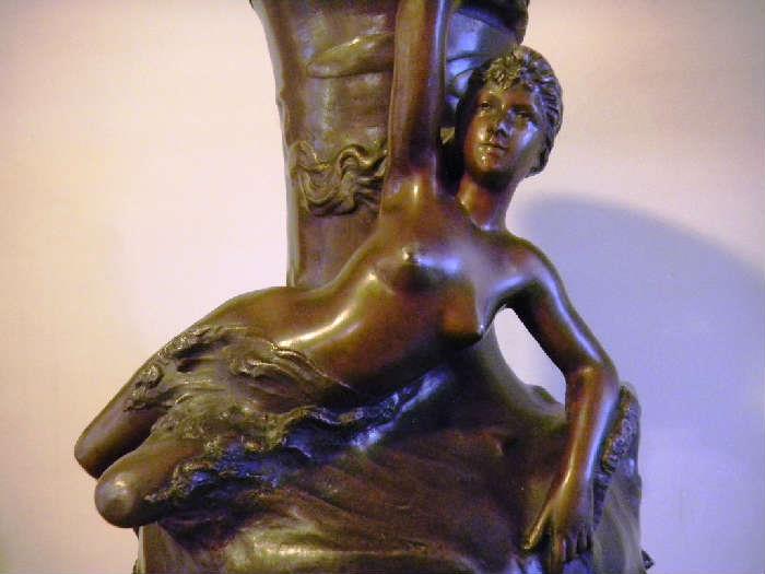 Art Nouveau bronze vase