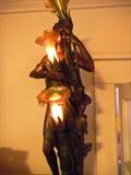Flower Girl bronze lamp