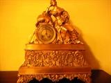 Antique French gilded bronze clock