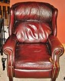 Bernhardt leather recliner--one of a matching pair--both in excellent condition