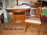 Solid Oak table 4/chairs