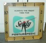 Sealy Electric Clock (Runs & Lights Up)