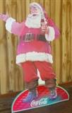 Cardboard Stand Up Coke Santa
