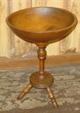 Wooden Dough Bowl On Stand