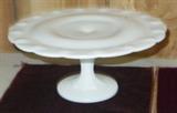 Milk Glass Cake Plate