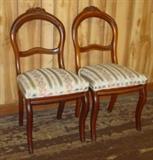 Victorian Side Chairs w/Fruit Carvings