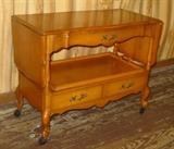 Cherry Drop Leaf Serving Cart