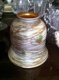 Quezell Signed Art Glass Light Shade