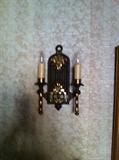 Restored 1890s Bronze Wall Sconces