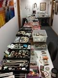 Hundreds of beautiful jewelry pieces, some signed, sterling and turqoise