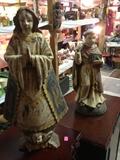 Early wood carved religious statues
