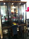                                Asian black & lighted display cabinet