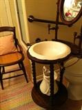                                               antique chair & wash basin