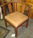 dark walnut corner chair