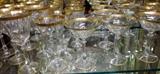 vintage gold-rim stemware