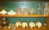 glass lampshades, globes and chimneys
