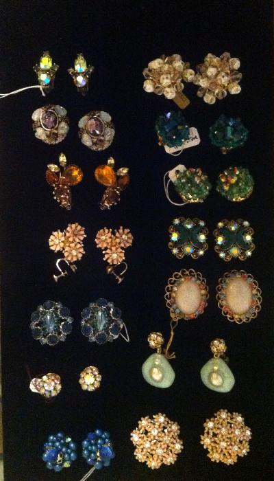 vintage clip-on earrings