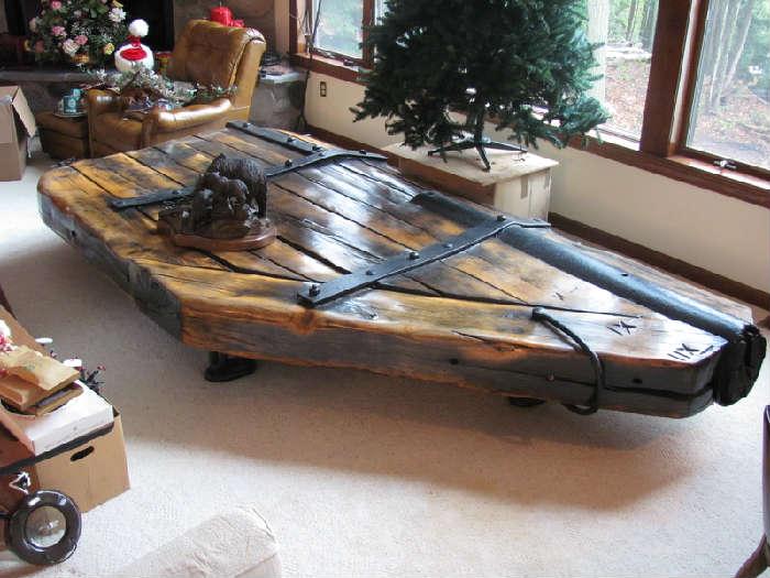 Great Lakes Shipwreck rudder table measures 12'x 6' 