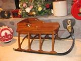 sleigh oak cocktail table