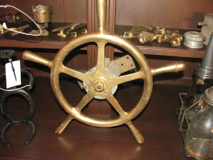 brass ships wheel