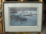 "Wolf Pack in Moonlight"/ Robert Bateman/ 1978/ #302/950