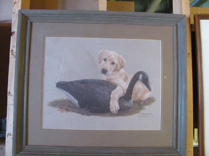 "Yellow Lab Puppy with Honker Decoy" / Les Anderson Jr. / #90/500