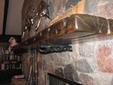 Massive SHIPWRECK wood mantel with chain supports- 15 feet long x 21 inches deep...it is FABULOUS!