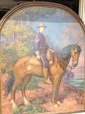1800s OIL PAINTING ,ARTURO ORSELLI ,SOLDIER/19TH CENTURY ITALIAN ARTIST ARTURO ORSELLI SIGNED A.ORSELLI LOWER RIGHT, OIL ON CANVAS, SOLDIER ON HORSE,LIFE SIZE PAINTING.. DIMENSIONS 77 X 66,FRAMED, 73 X 59 UNFRAMED.
