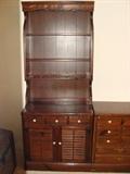 Ethan Allen American Traditional Antiqued Pine Furniture: Dresser/Chest; Buffet w/Hutch (2 ea.)