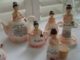 Kitchen Prayer Lady Figurines: including Kitchen Prayer Lady Teapot, Cream and Sugar Figurines
