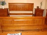 Bedroom Set by Sumpter Cabinet Co.: 2 Nightstands, King Size Sleigh Bed Frame, Dresser with Mirror
