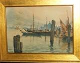 "Venice" Watercolor by Listed Artist Mathias Alten, (1871-1938) dated 1899.