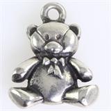 Estate James Avery sterling silver teddy bear charm: 1/2", 1.6 gms