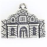 Estate James Avery sterling silver Alamo charm: 3/4", 5.6 gms