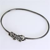 Estate James Avery sterling silver butterfly bangle bracelet: 2 9/16", 8.6 gms