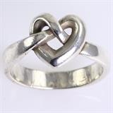 Estate James Avery sterling silver heart ring: size 8, 6.1 gms
