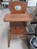 Unusual vintage high chair