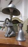 Vintage metal elephant lamp