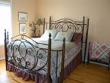 Wrought iron bronze colored bed Queen