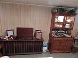 stereo console, lighted hutch