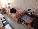 matching sturdy sofa, love seat and two end tables