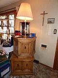 very solid end tables and lamp