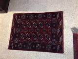 ~ BOKHARA AFGHAN PERSIAN RUG In EXCELLENT CONDITION! 26" X 3'