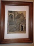 ~ PARISIAN ETCHINGS, ENGLAND ALSO. PLUS SILK PAINTINGS, PRINTS, OIL PAINTINGS....