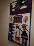 ~ HAND WOVEN TAPESTRY, FRAMED.
