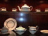 ~ Vintage "VICTORIA" CHINA DINING & SERVING SET By Johnson Brothers, England, w/ PLATINUM DETAILS On CREAM BASE COLOR.