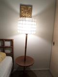 Free standing Table Lamp with Retro Shell Shade